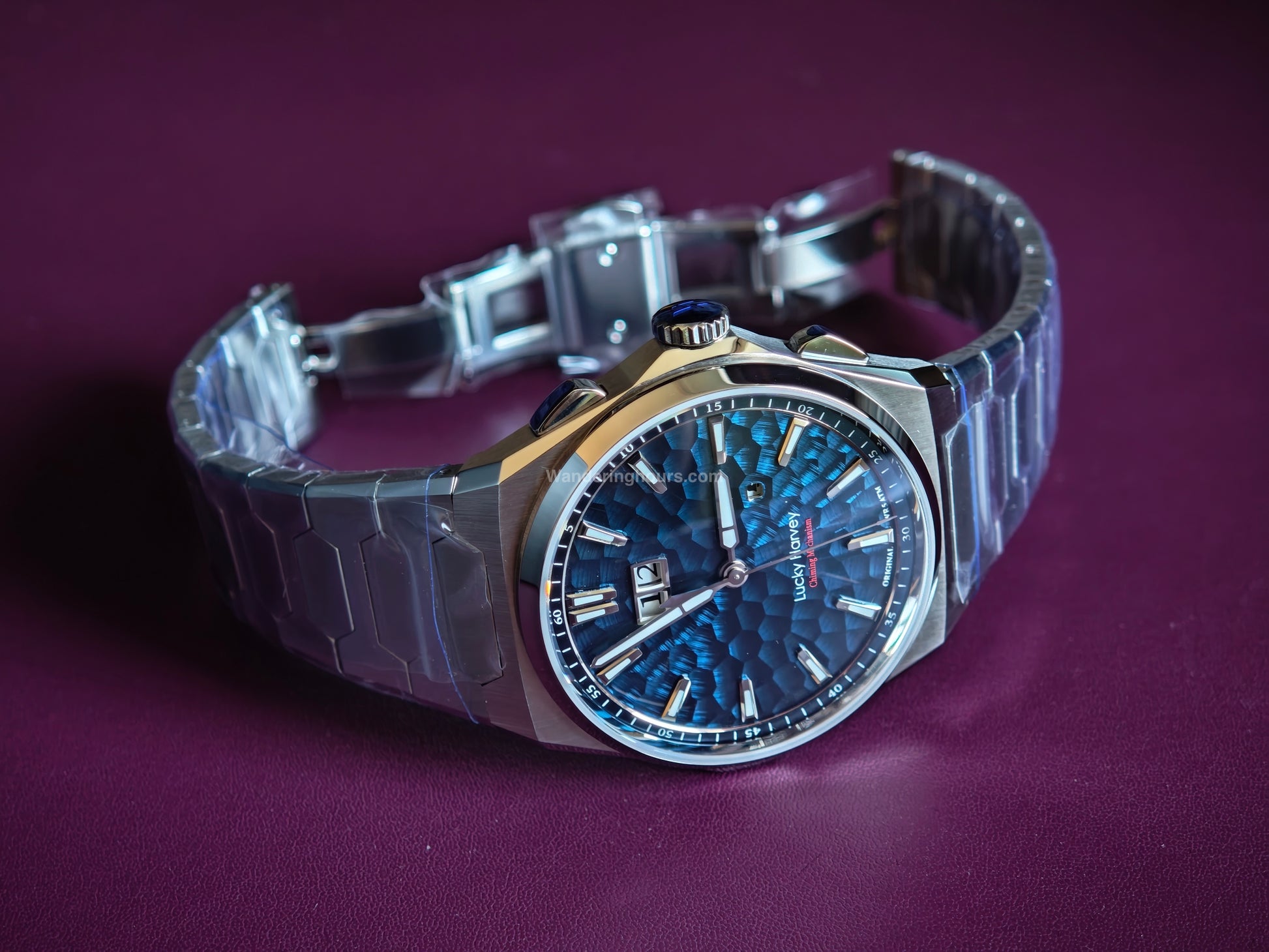 Lucky Harvey Sound Of Nature New Hammer Dial Chiming Watch Blue