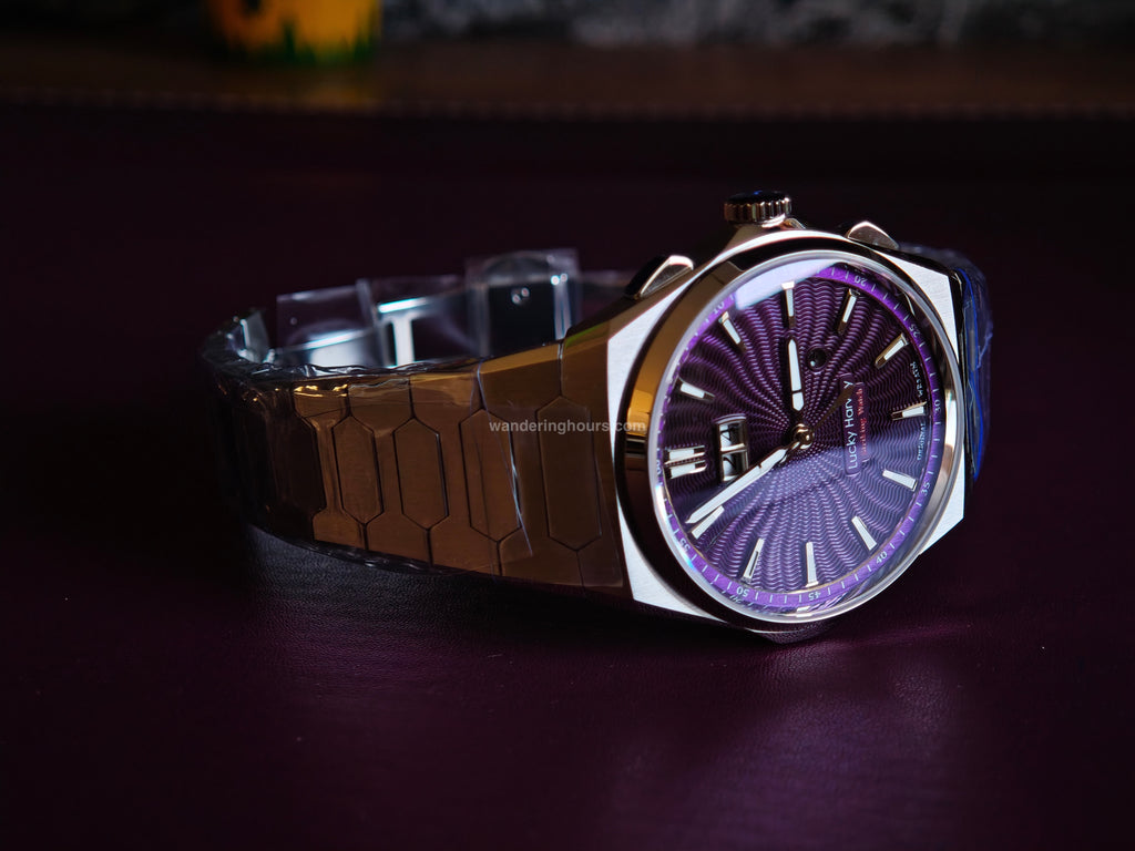 Lucky Harvey Sound Of Nature Guilloché Dial Chiming Watch Purple Dial