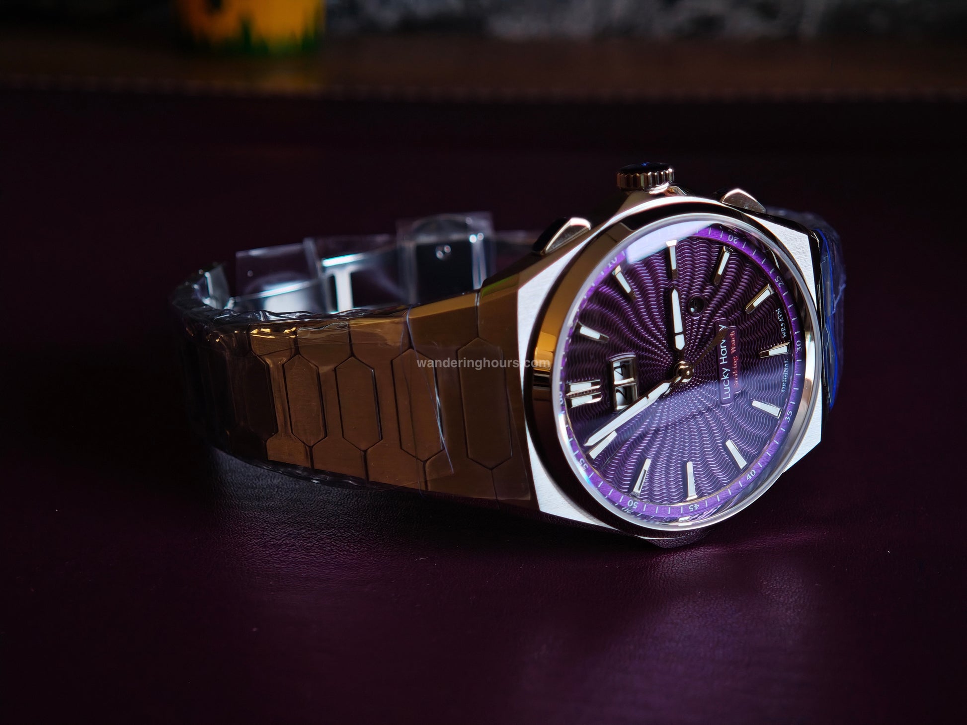 Lucky Harvey Sound Of Nature Guilloché Dial Chiming Watch Purple Dial