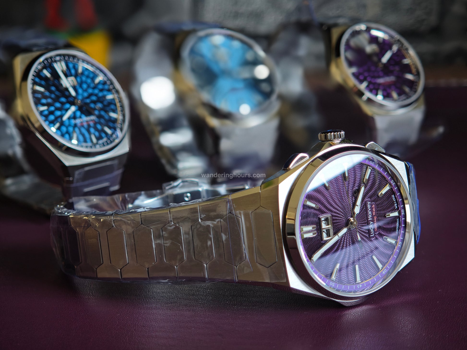 Lucky Harvey Sound Of Nature Guilloché Dial Chiming Watch Purple Dial