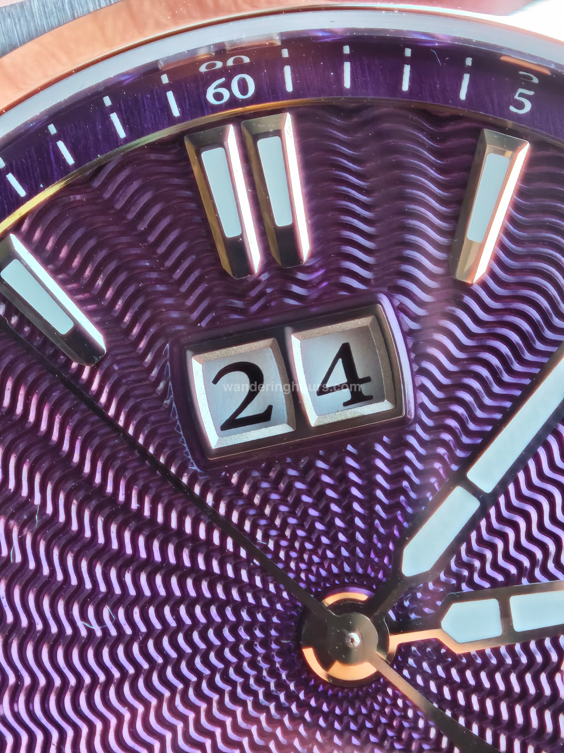 Lucky Harvey Sound Of Nature Guilloché Dial Chiming Watch Purple Dial