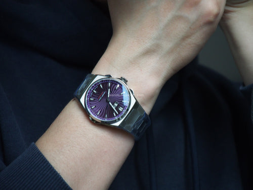 Lucky Harvey Sound Of Nature Guilloché Dial Chiming Watch Purple Dial