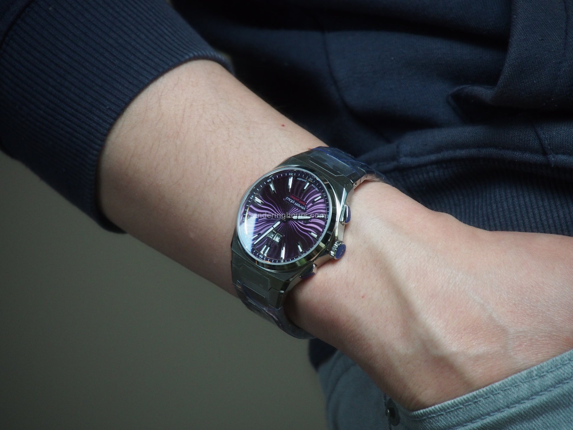 Lucky Harvey Sound Of Nature Guilloché Dial Chiming Watch Purple Dial