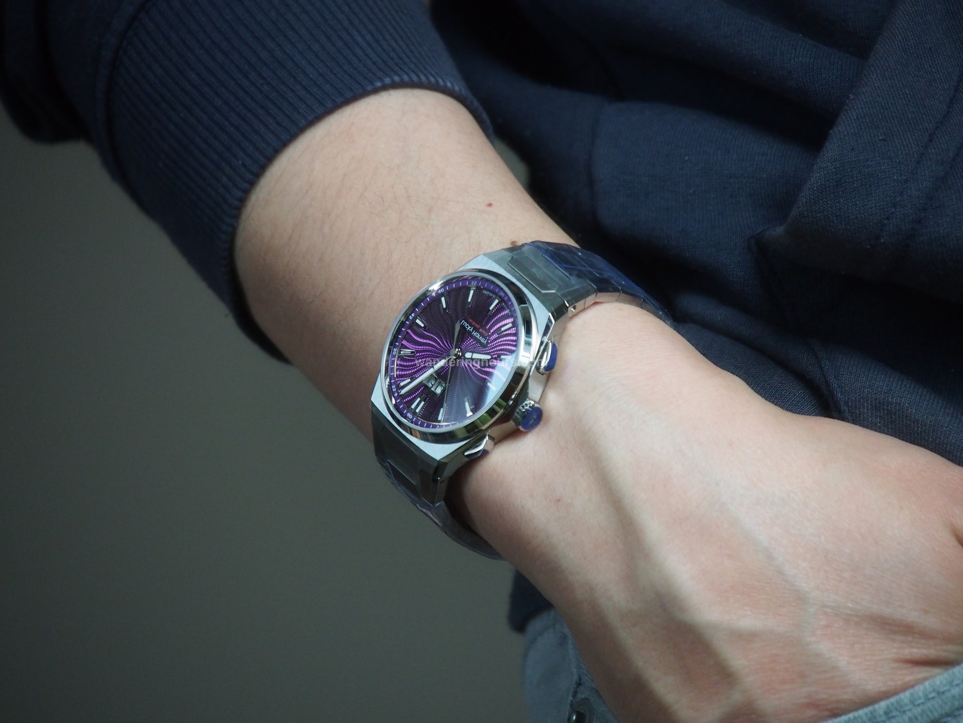 Lucky Harvey Sound Of Nature Guilloché Dial Chiming Watch Purple Dial