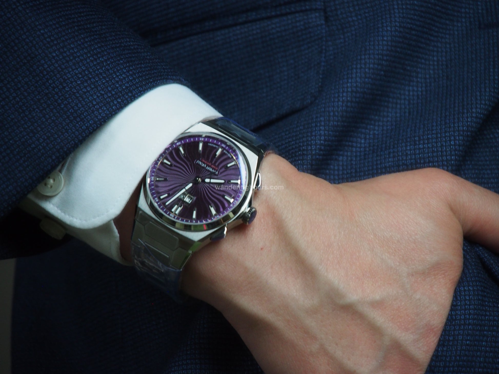 Lucky Harvey Sound Of Nature Guilloché Dial Chiming Watch Purple Dial