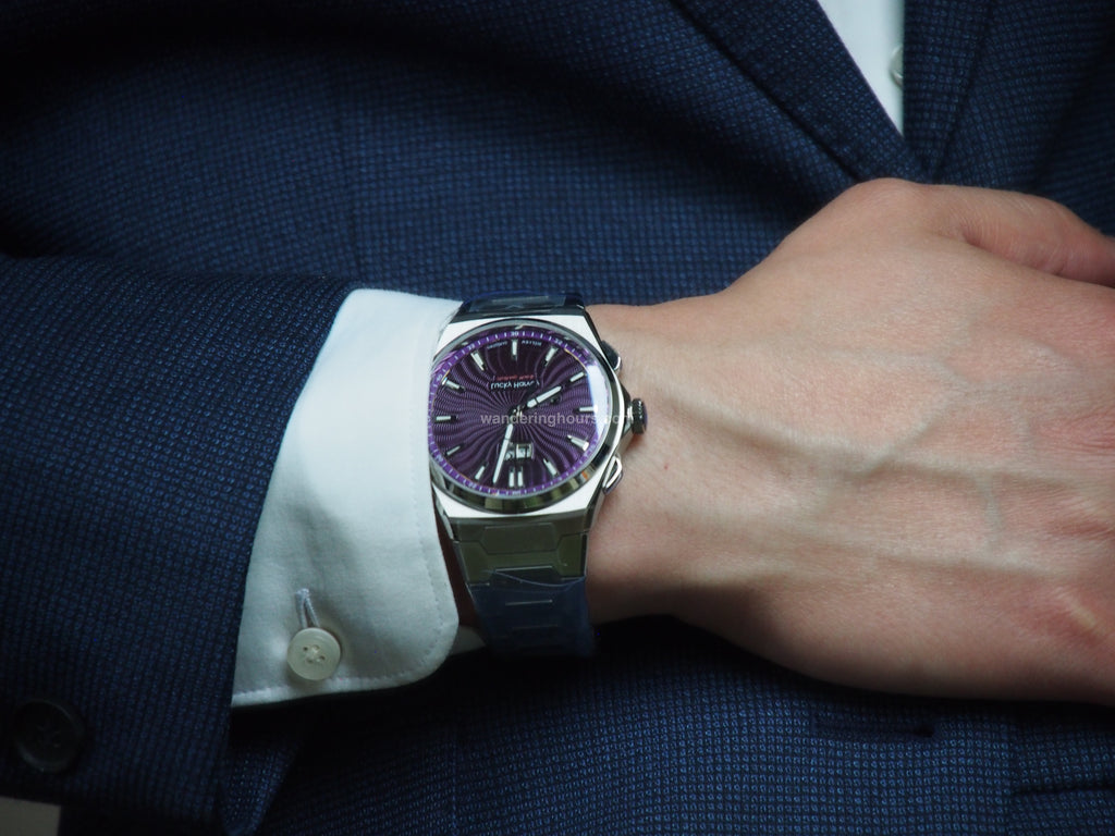 Lucky Harvey Sound Of Nature Guilloché Dial Chiming Watch Purple Dial