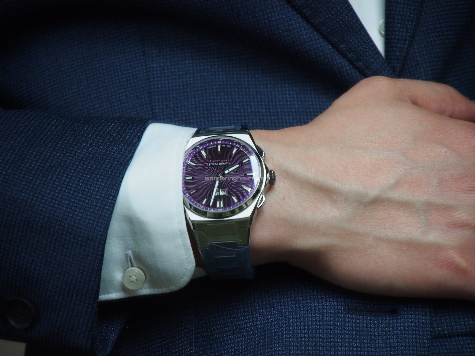 Lucky Harvey Sound Of Nature Guilloché Dial Chiming Watch Purple Dial