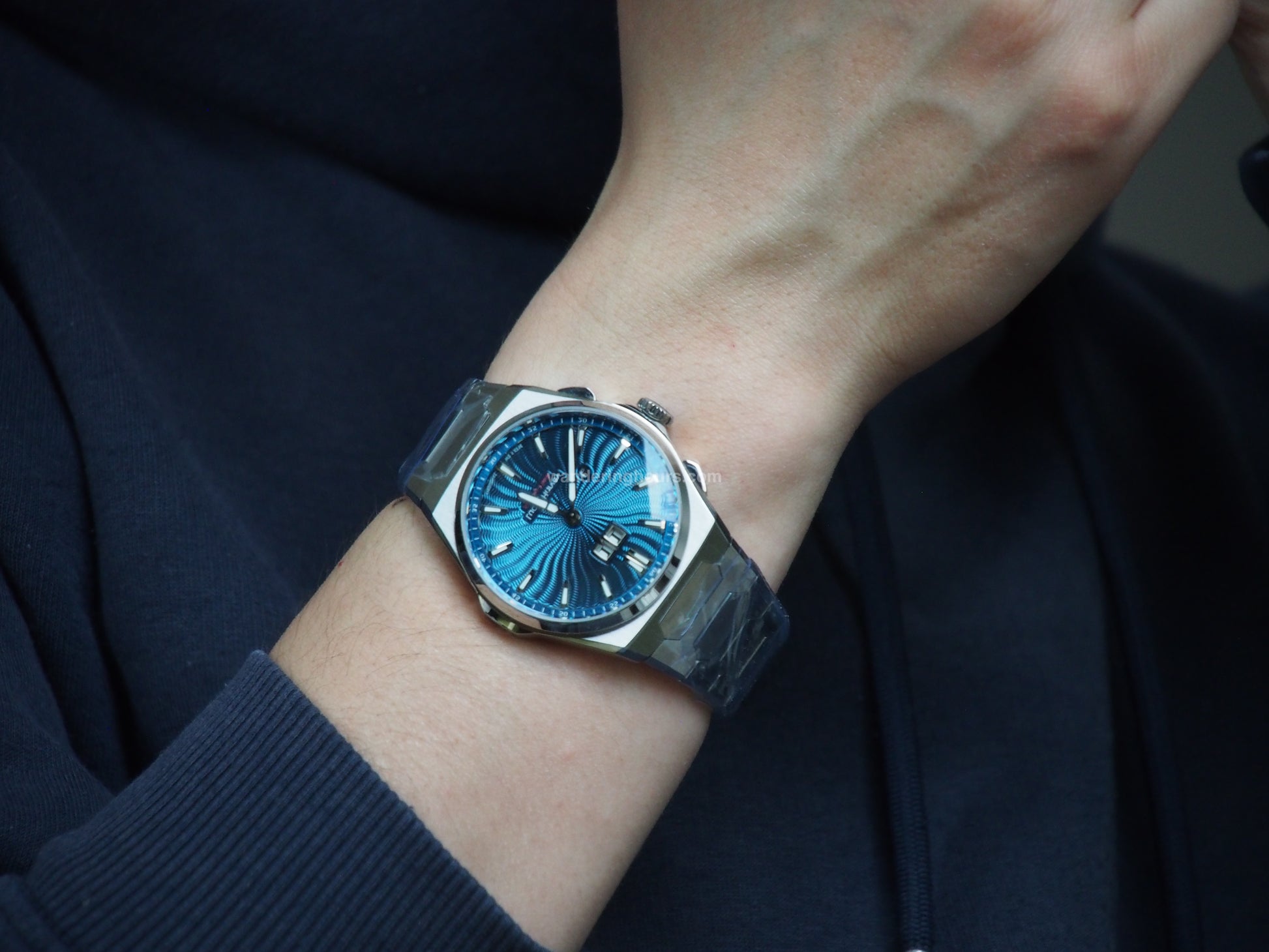 Lucky Harvey Sound Of Nature New Guilloché Dial Chiming Watch Ocean Blue