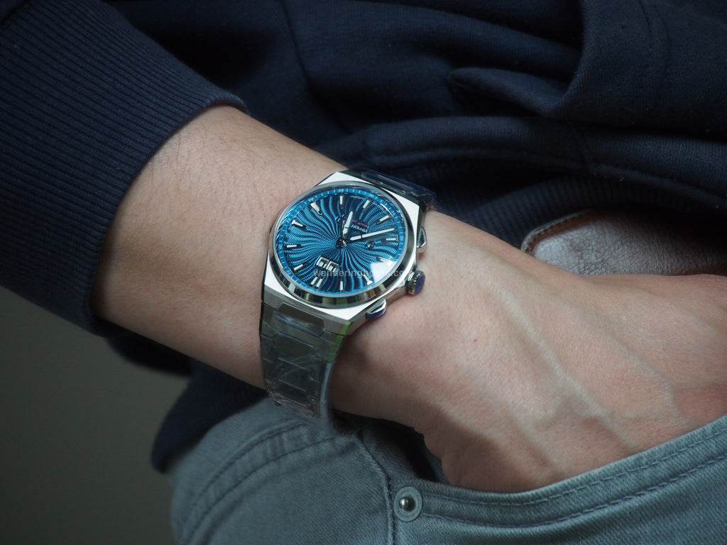 Lucky Harvey Sound Of Nature New Guilloché Dial Chiming Watch Ocean Blue