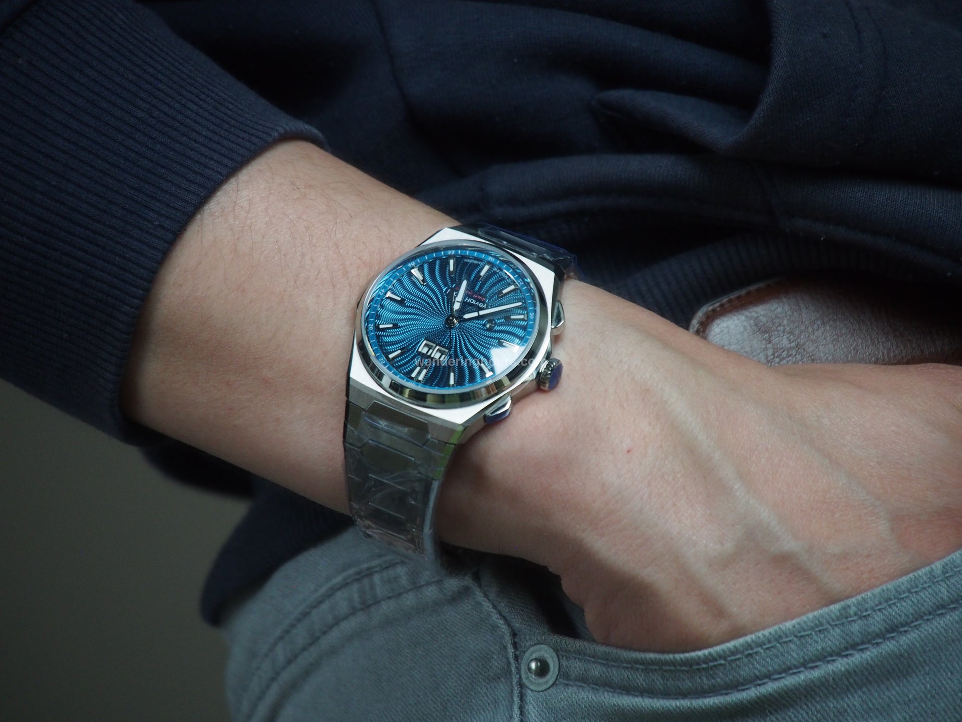 Lucky Harvey Sound Of Nature New Guilloché Dial Chiming Watch Ocean Blue