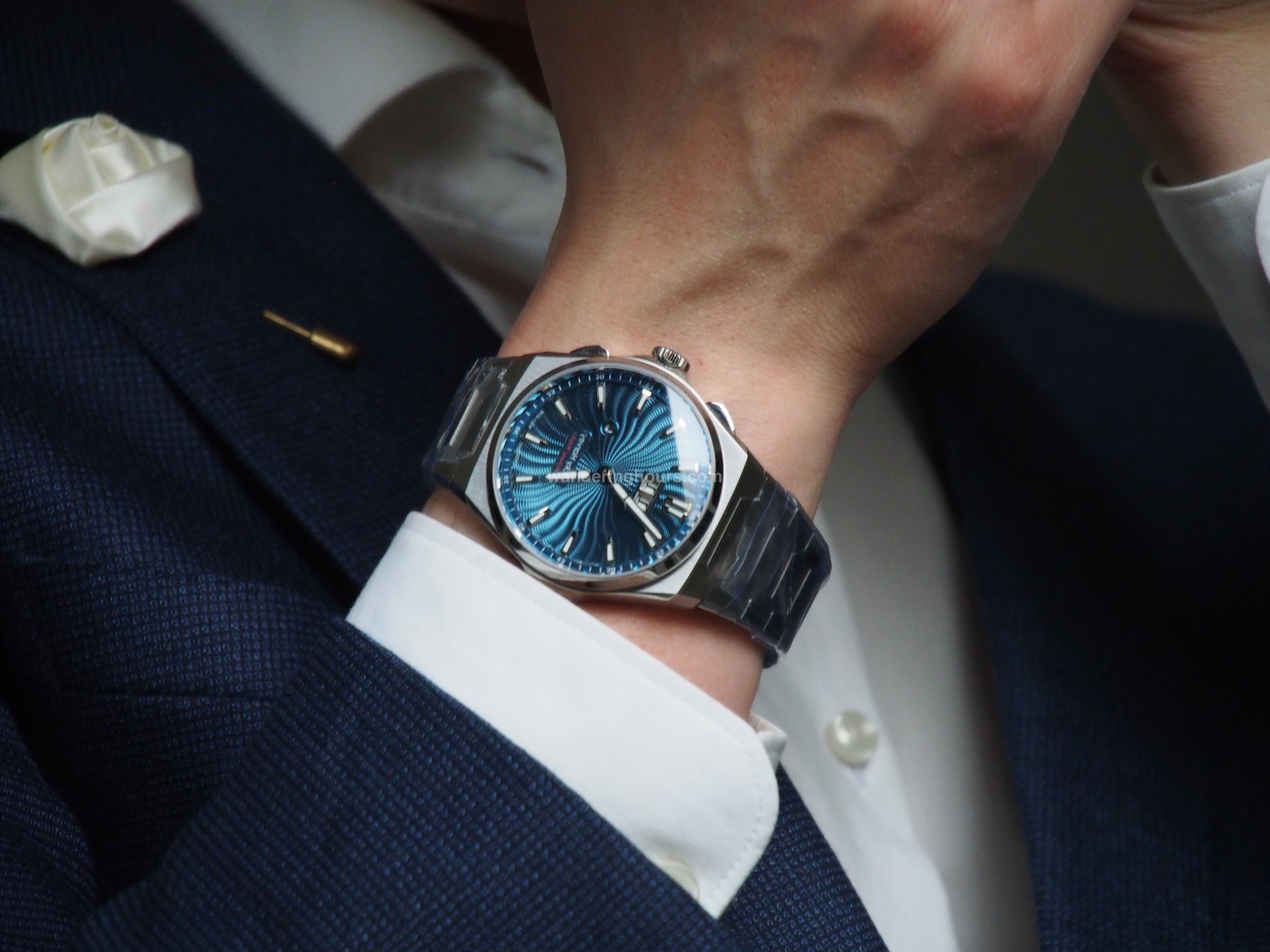 Lucky Harvey Sound Of Nature New Guilloché Dial Chiming Watch Ocean Blue