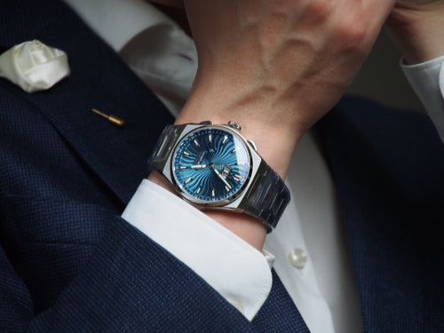 Lucky Harvey Sound Of Nature New Guilloché Dial Chiming Watch Ocean Blue