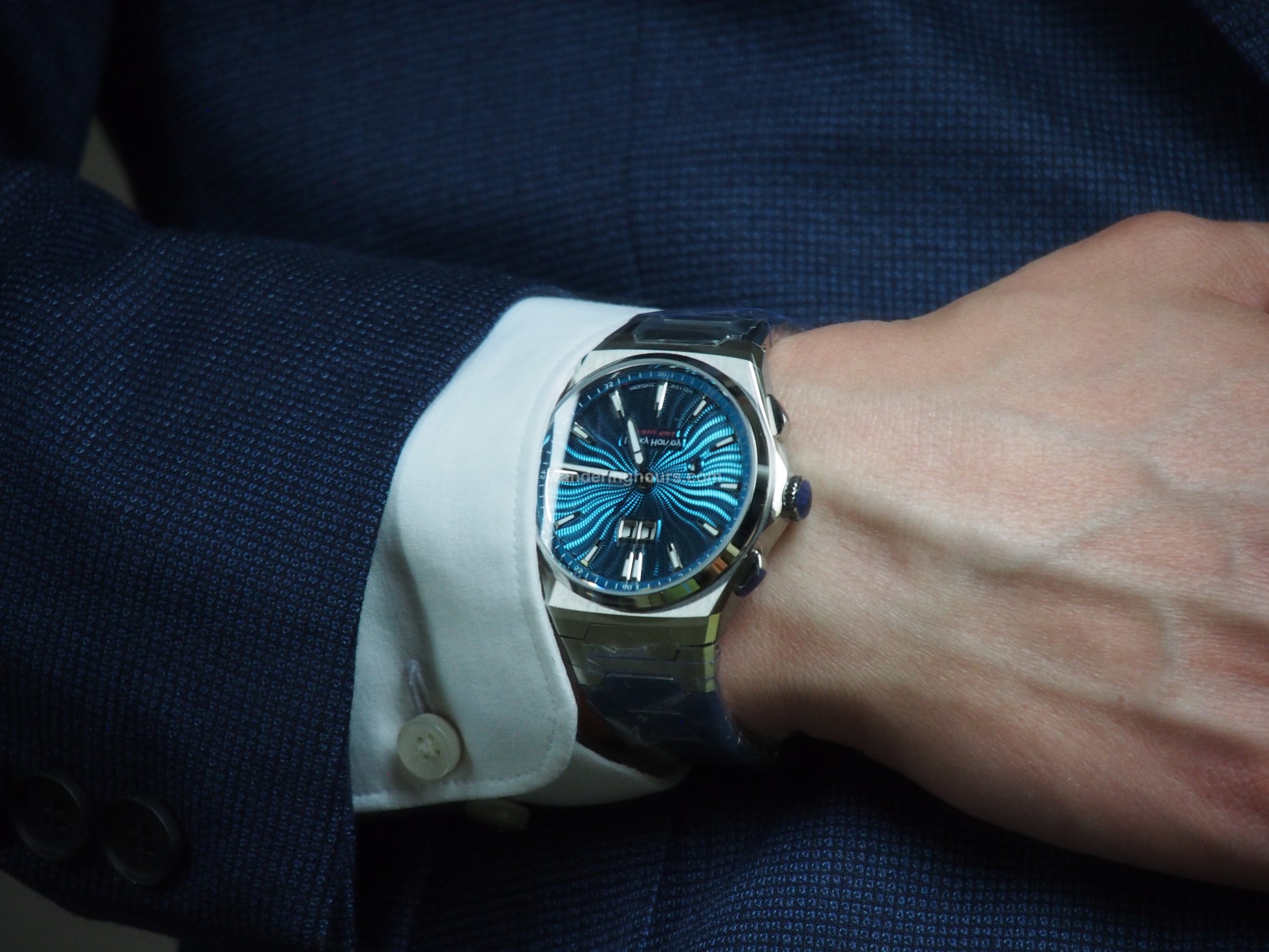 Lucky Harvey Sound Of Nature New Guilloché Dial Chiming Watch Ocean Blue