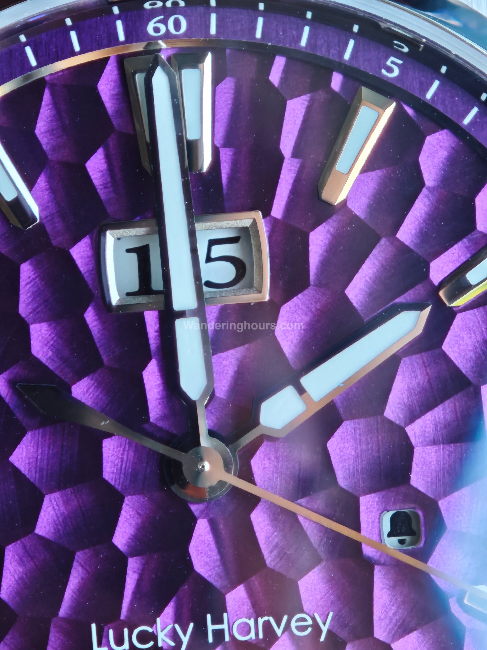 Lucky Harvey Sound Of Nature New Hammer Dial Chiming Watch Purple Dial