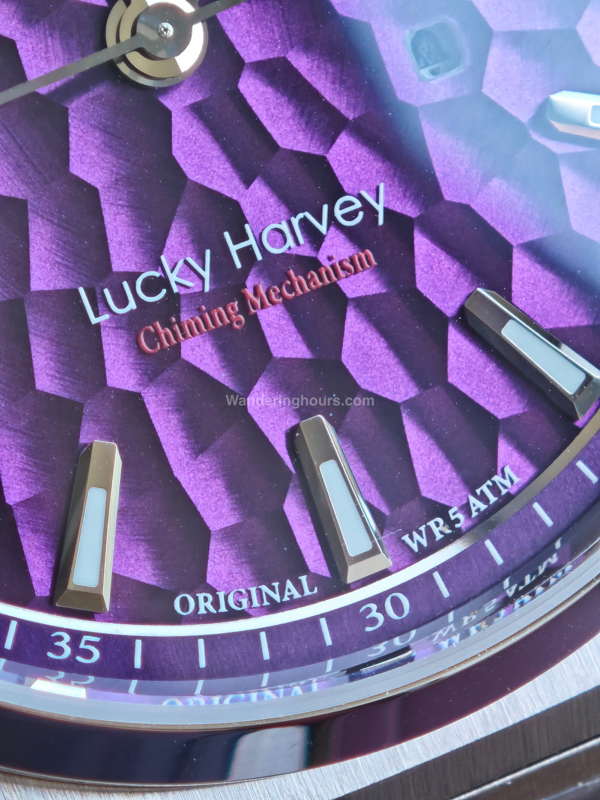 Lucky Harvey Sound Of Nature New Hammer Dial Chiming Watch Purple Dial