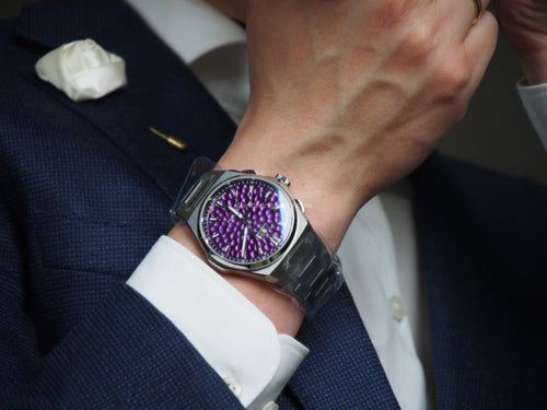 Lucky Harvey Sound Of Nature New Hammer Dial Chiming Watch Purple Dial