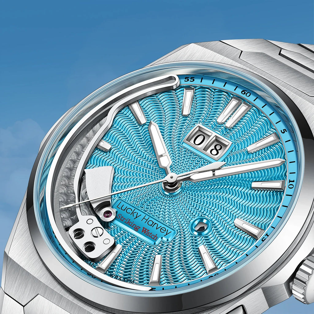 Lucky Harvey Sound Of Nature New Hammer Dial Chiming Watch Blue
