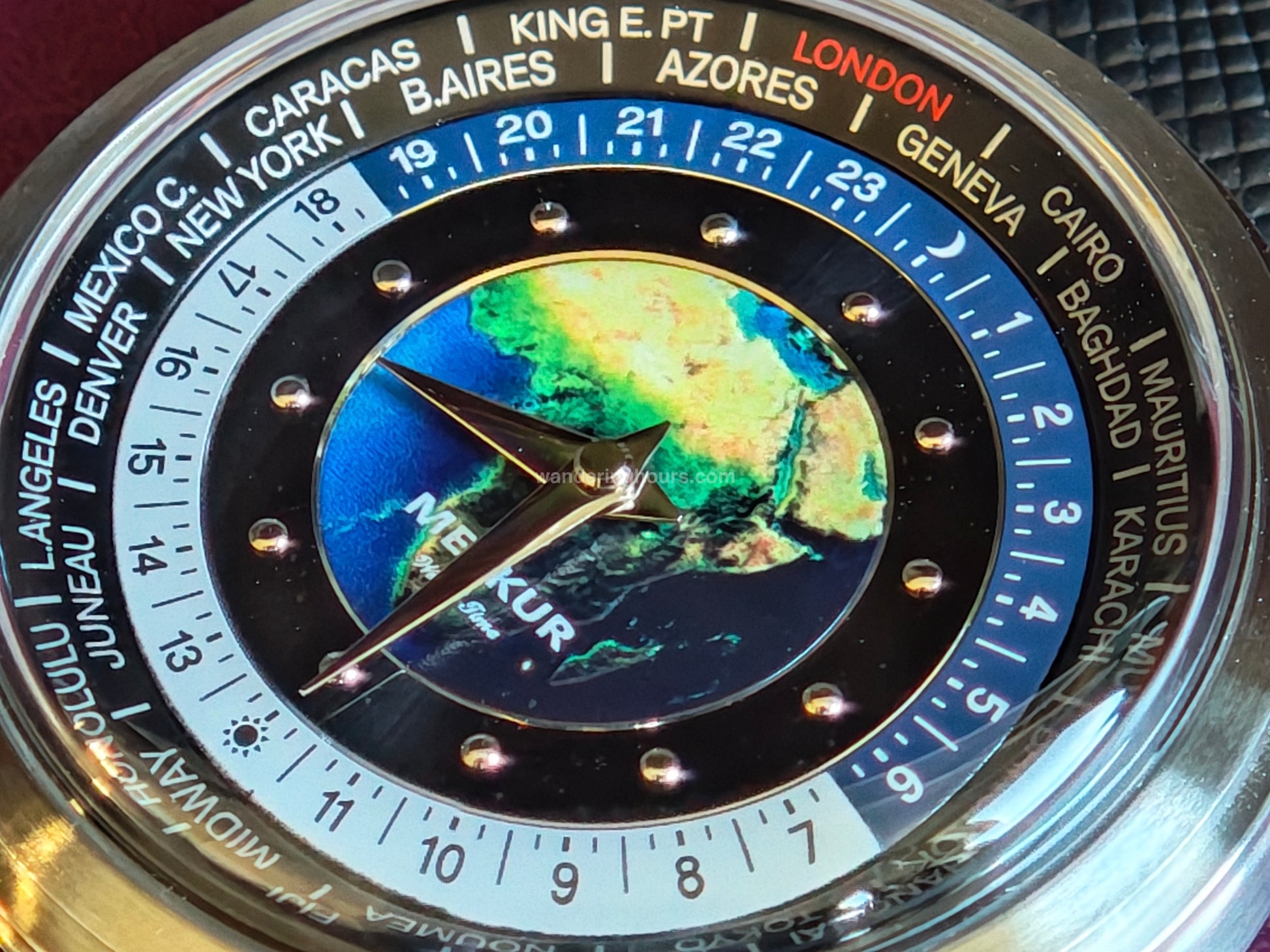 Merkur Universal Time Watch World Time complication