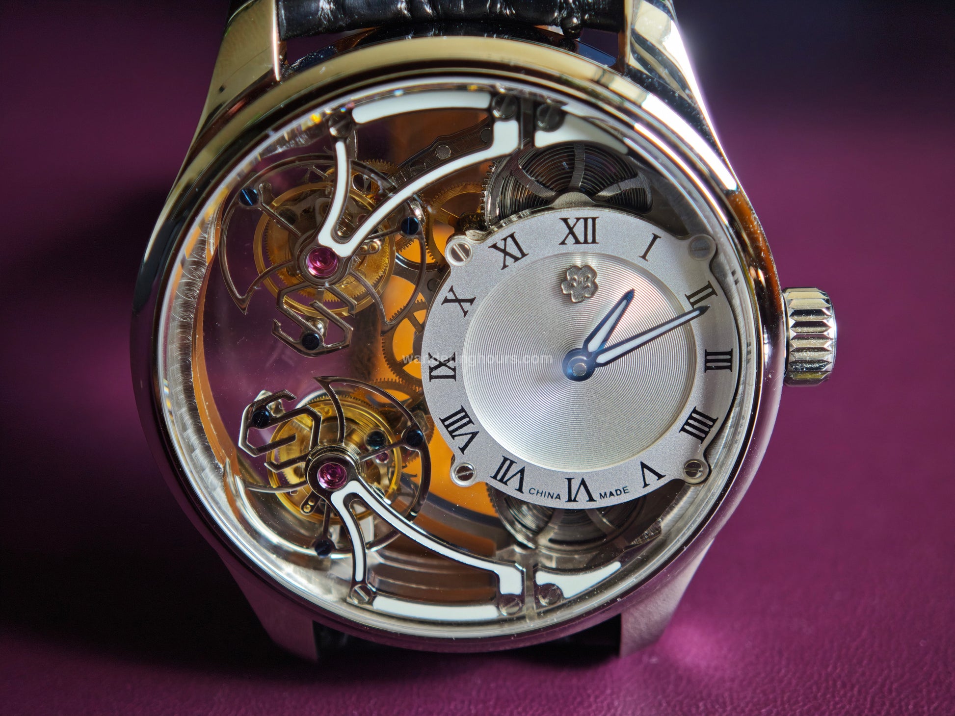 Oriental Cherry Double tourbillon Sakura white dial