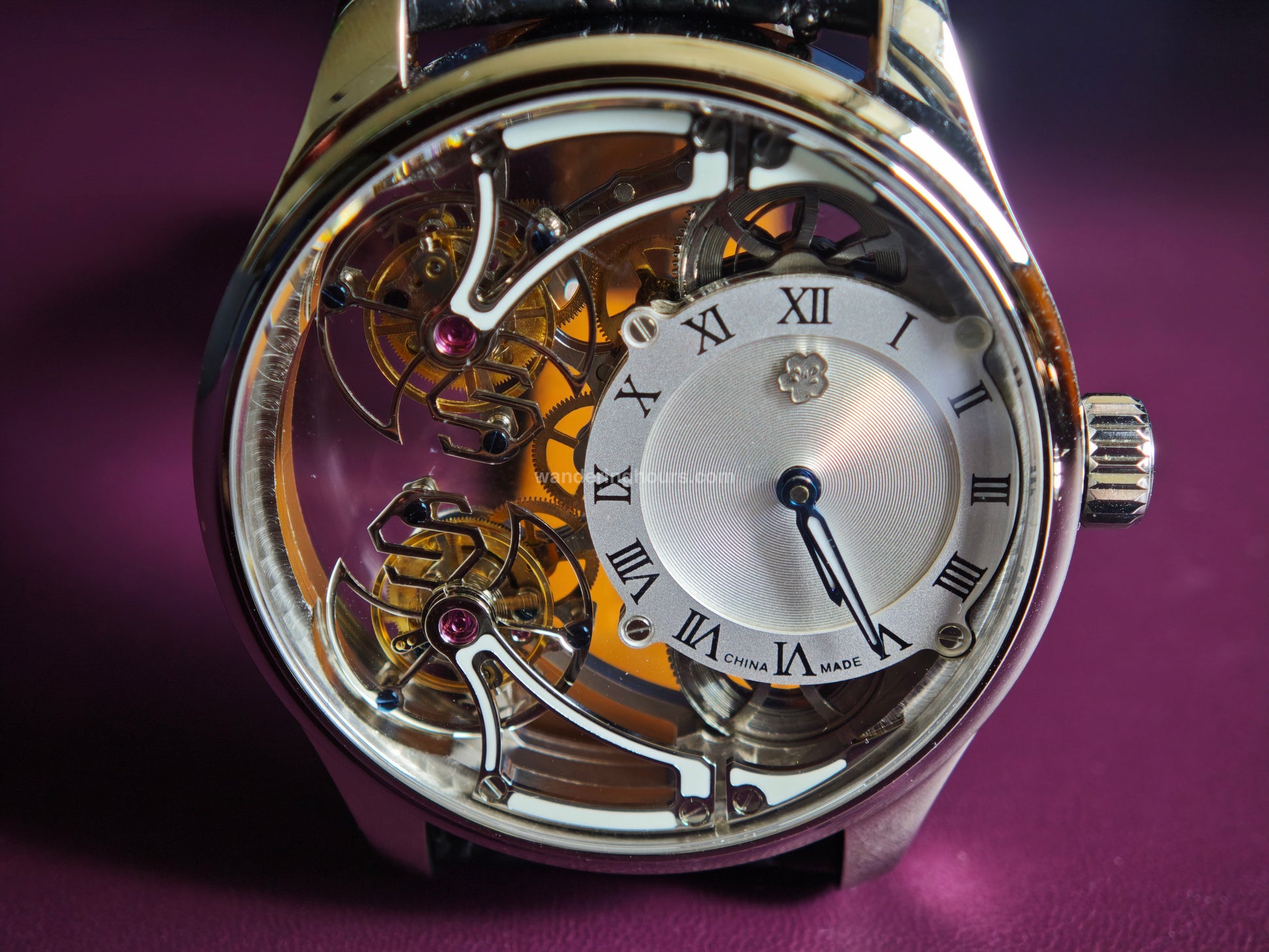 Oriental Cherry Double tourbillon Sakura white dial