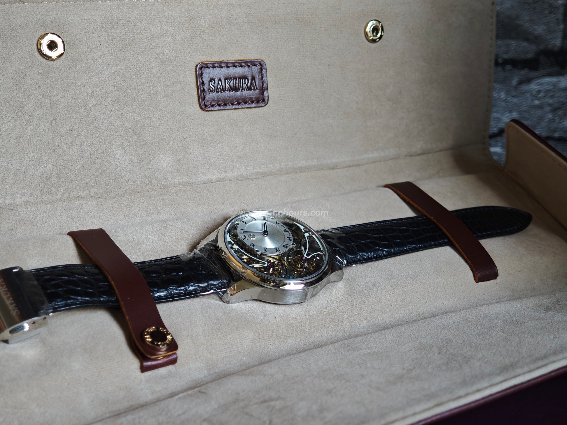 Oriental Cherry Double tourbillon Sakura white dial