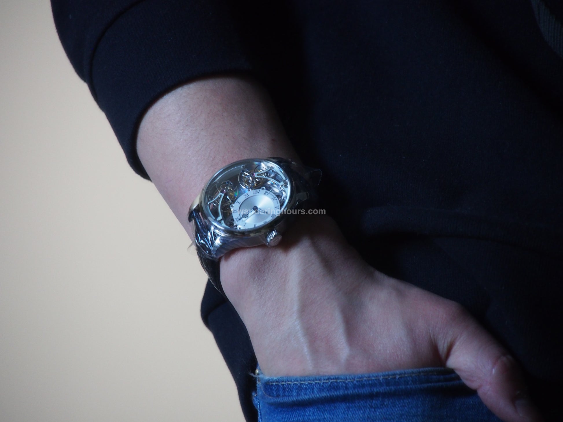 Oriental Cherry Double tourbillon Sakura white dial