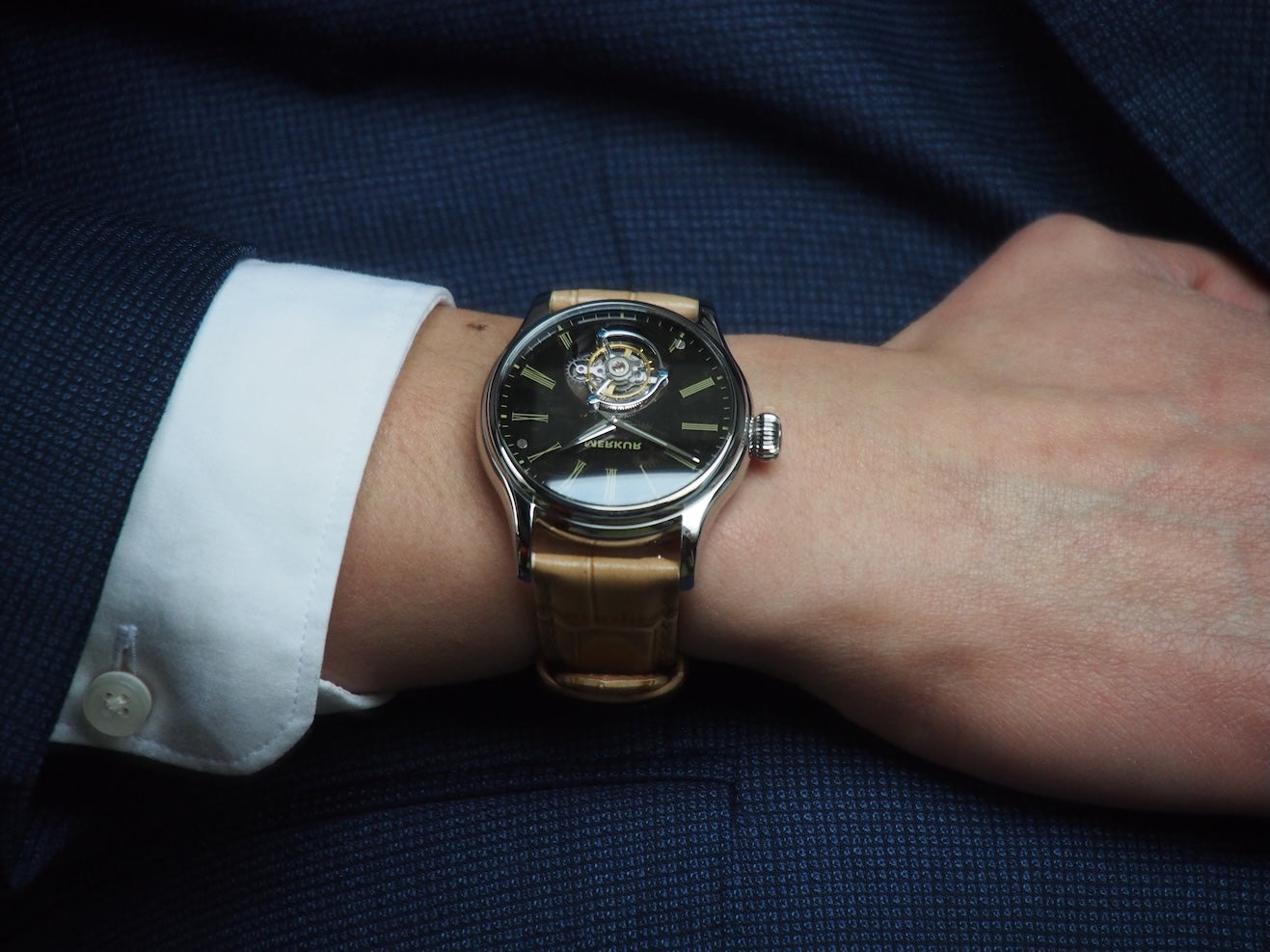Merkur Tourbillon Glass Transparent Dial