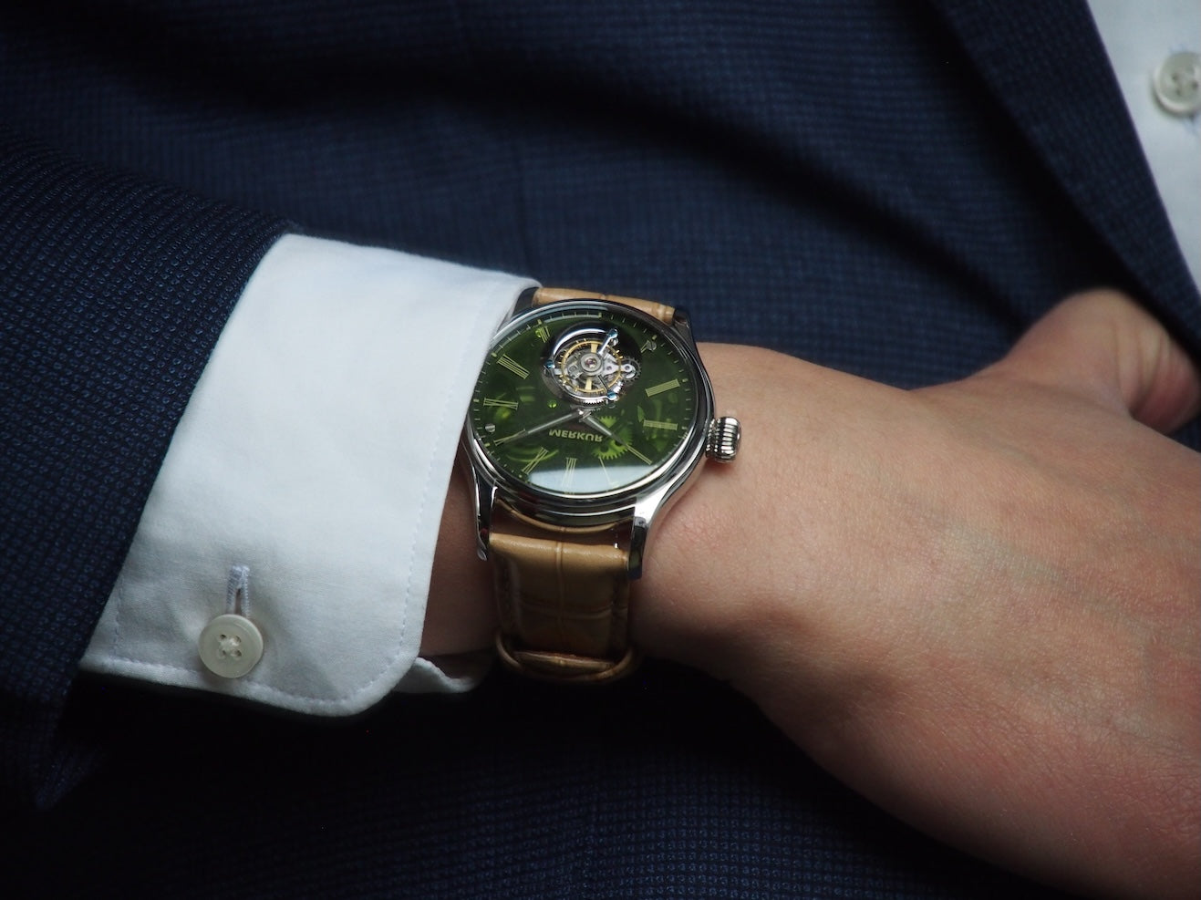 Merkur Tourbillon Glass Transparent Dial