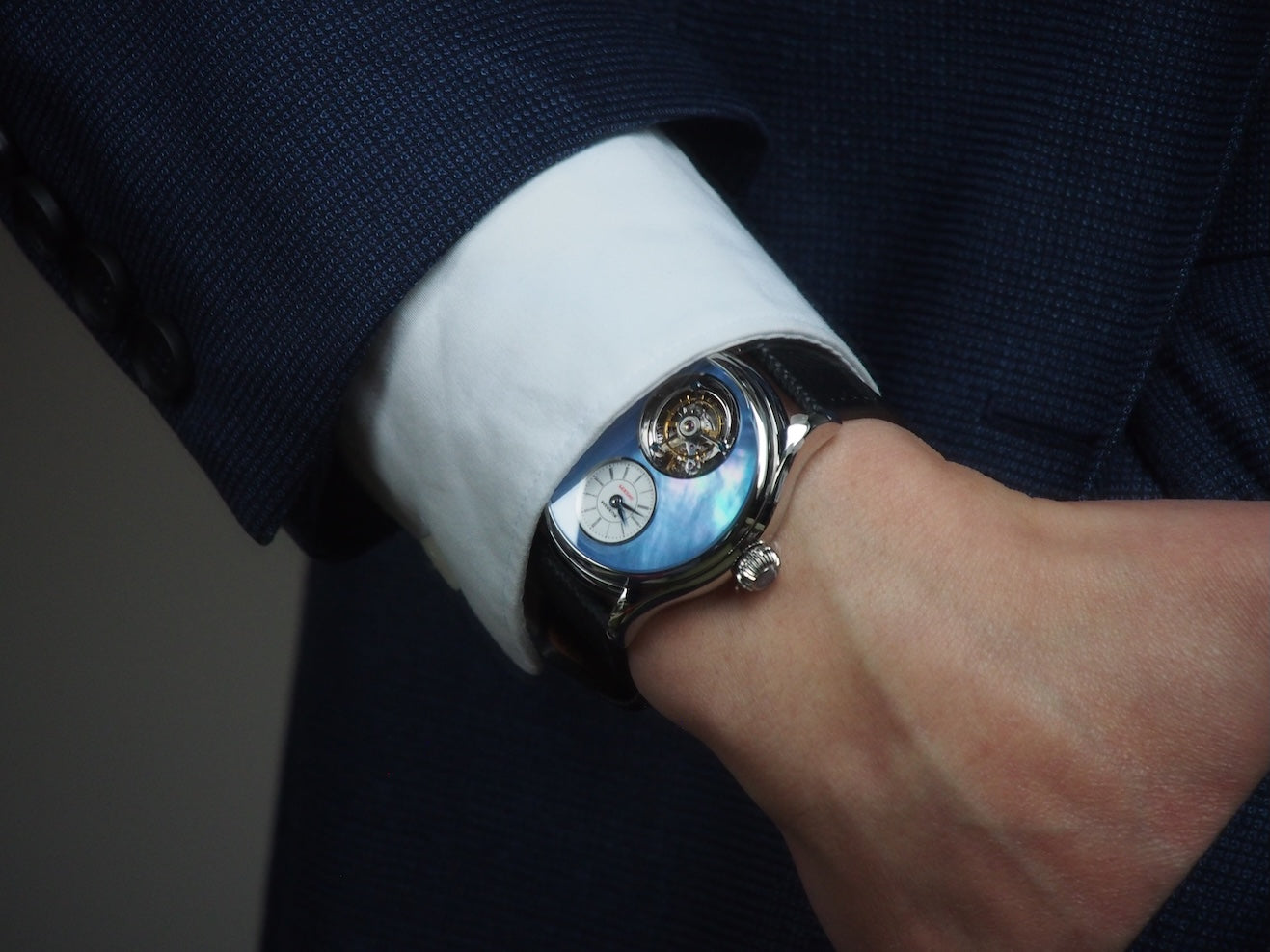 Merkur Tourbillon Mother of Pearl Dial