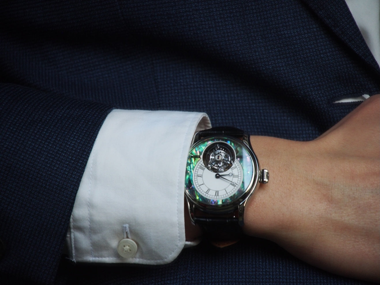 Merkur Tourbillon Pearl Dial