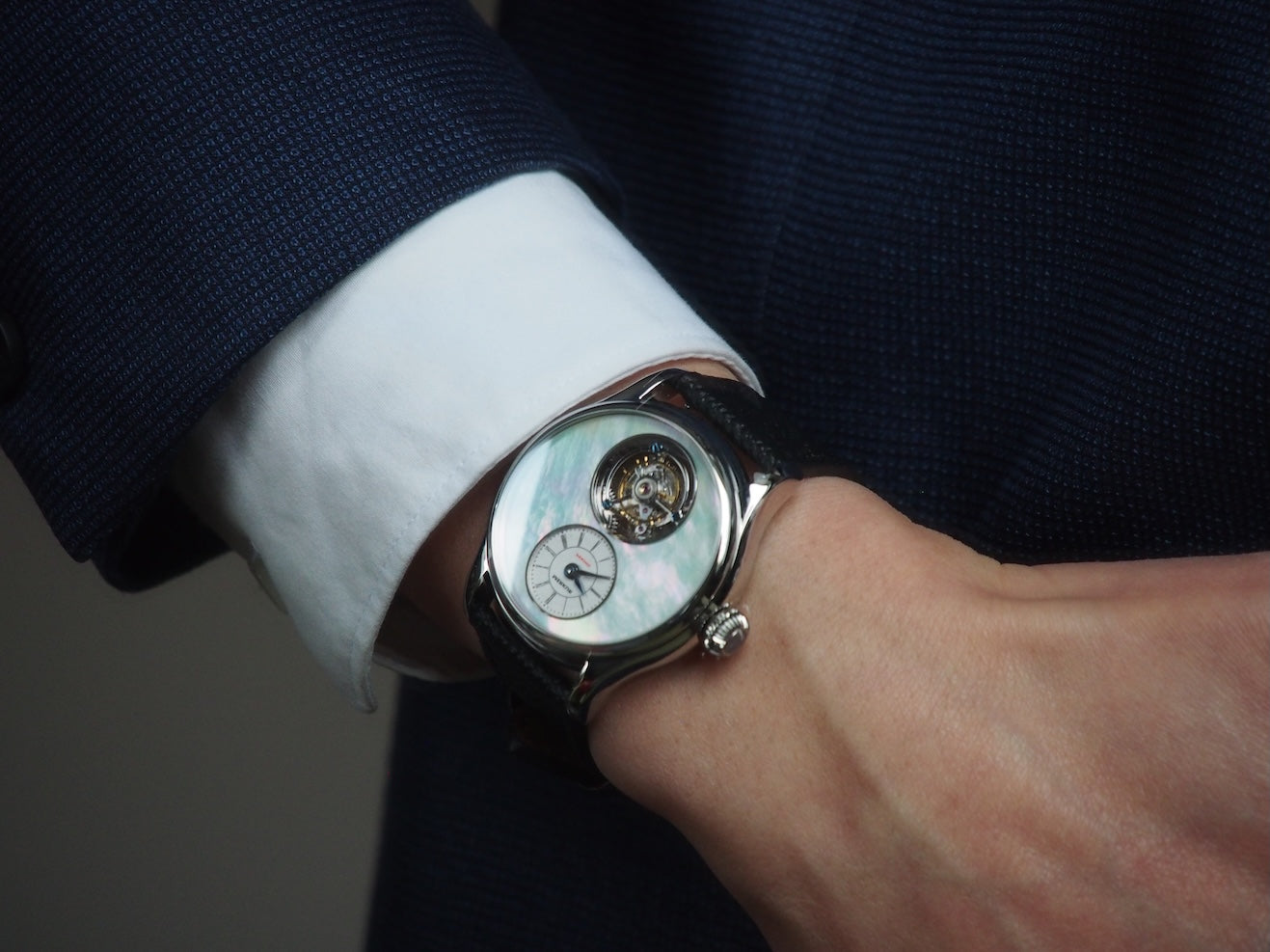Merkur Tourbillon Mother of Pearl Dial