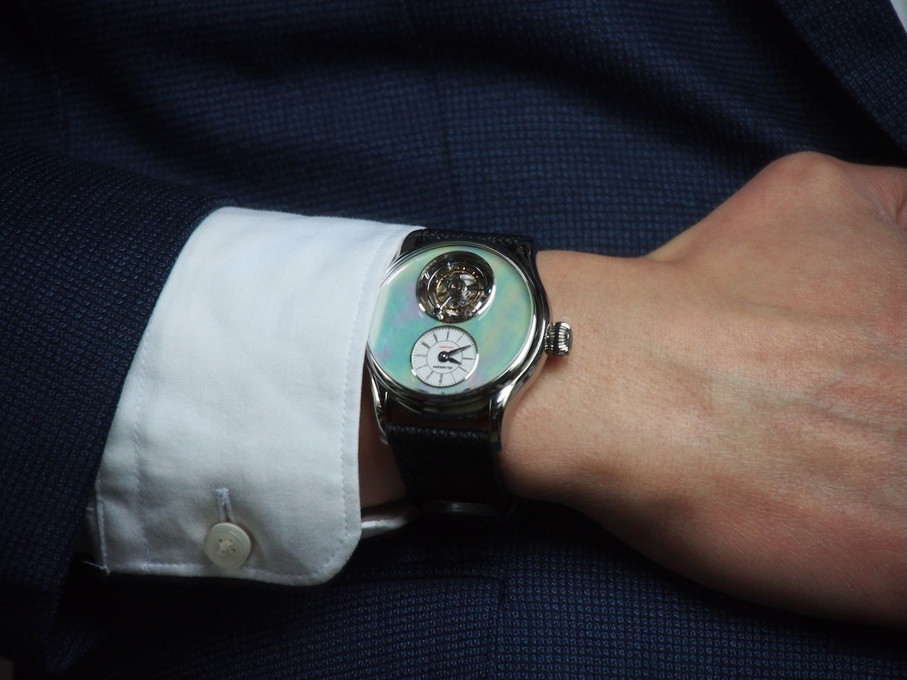 Merkur Tourbillon Mother of Pearl Dial