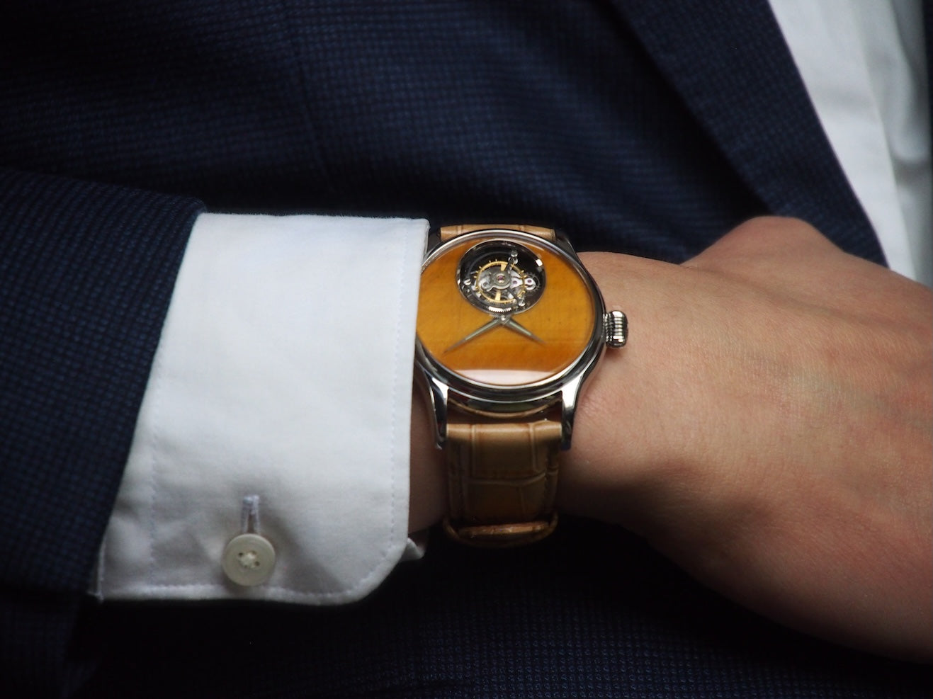 Merkur Tourbillon Natural Stone Dial